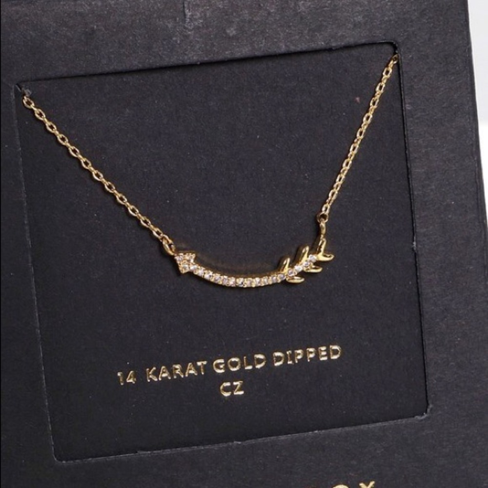 14K Gold Dipped Arrow Necklace - Picture 2 of 3